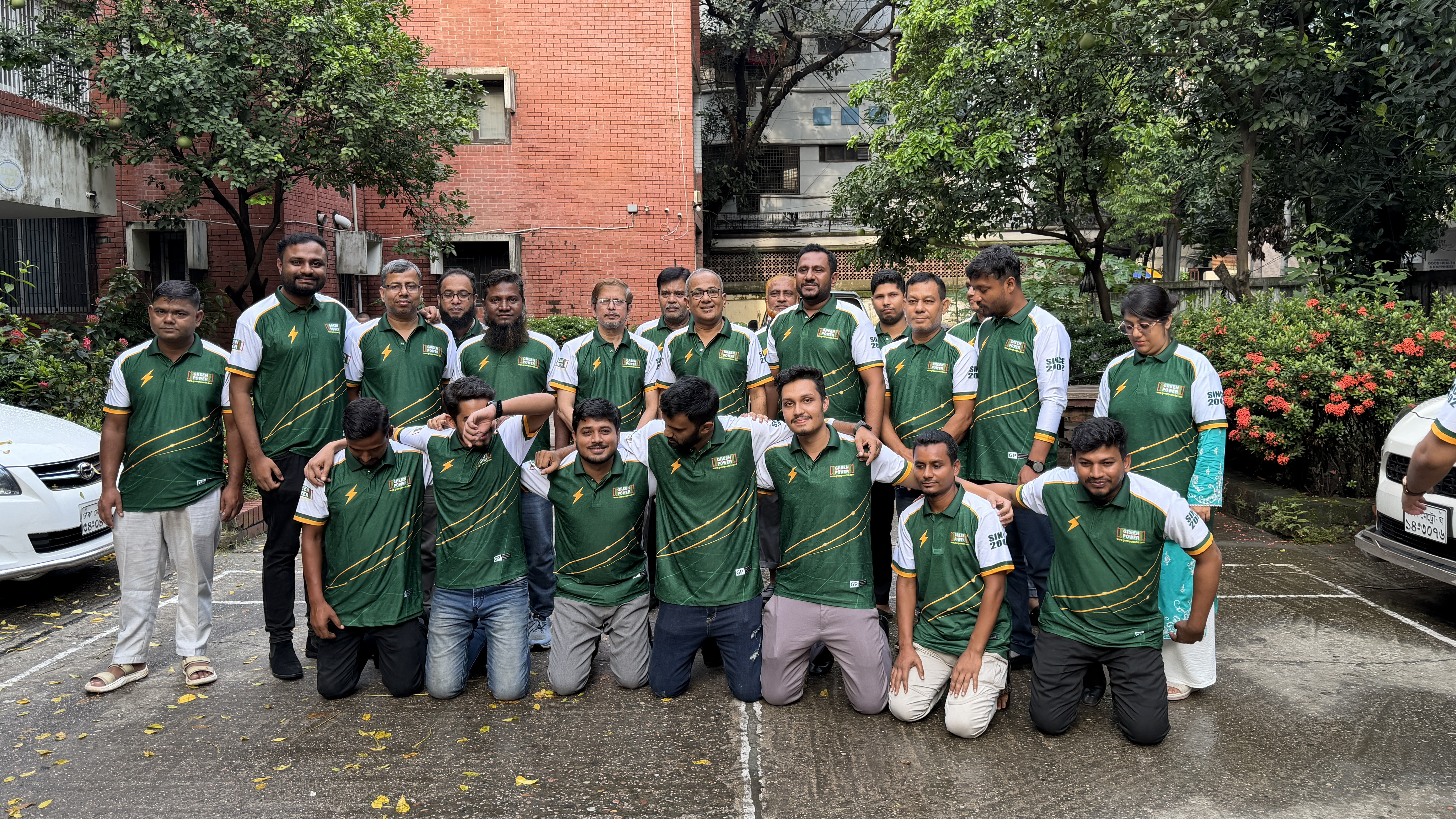The Green Power team together at the Banani office